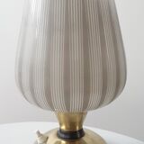 Retro brass table lamp and glass globe