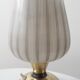 Lampe de table rétro en laiton et globe en verre