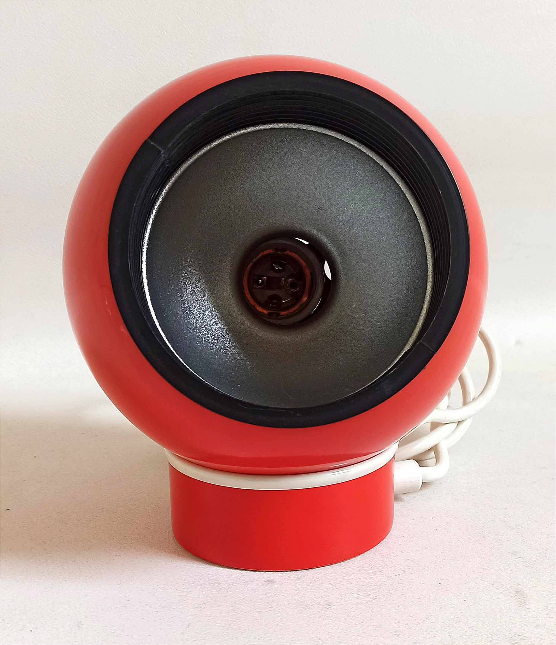 Bright Red Lita Ball Lamp Space Age 70s
