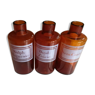 Lot of three vials of pharmacy
