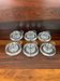 6 bougeoirs verre moulé effet ice cube