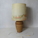 Rattan lamp and silk paint