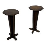 Art Deco side table plant table set of two design oak