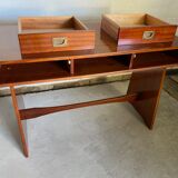 Gautier desk 2 drawers 2 wooden niches 1970