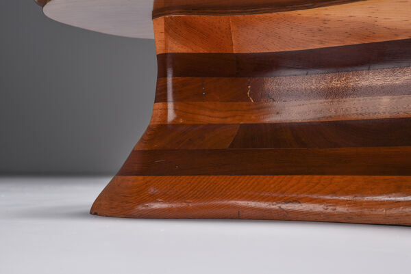 table basse en bois massif Mid-Century Modern Era USA - années 1970