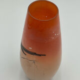 Enamelled decorative vase signed GEM