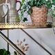 Vintage 1950s dessert bar - Gold metal and wood formica trays