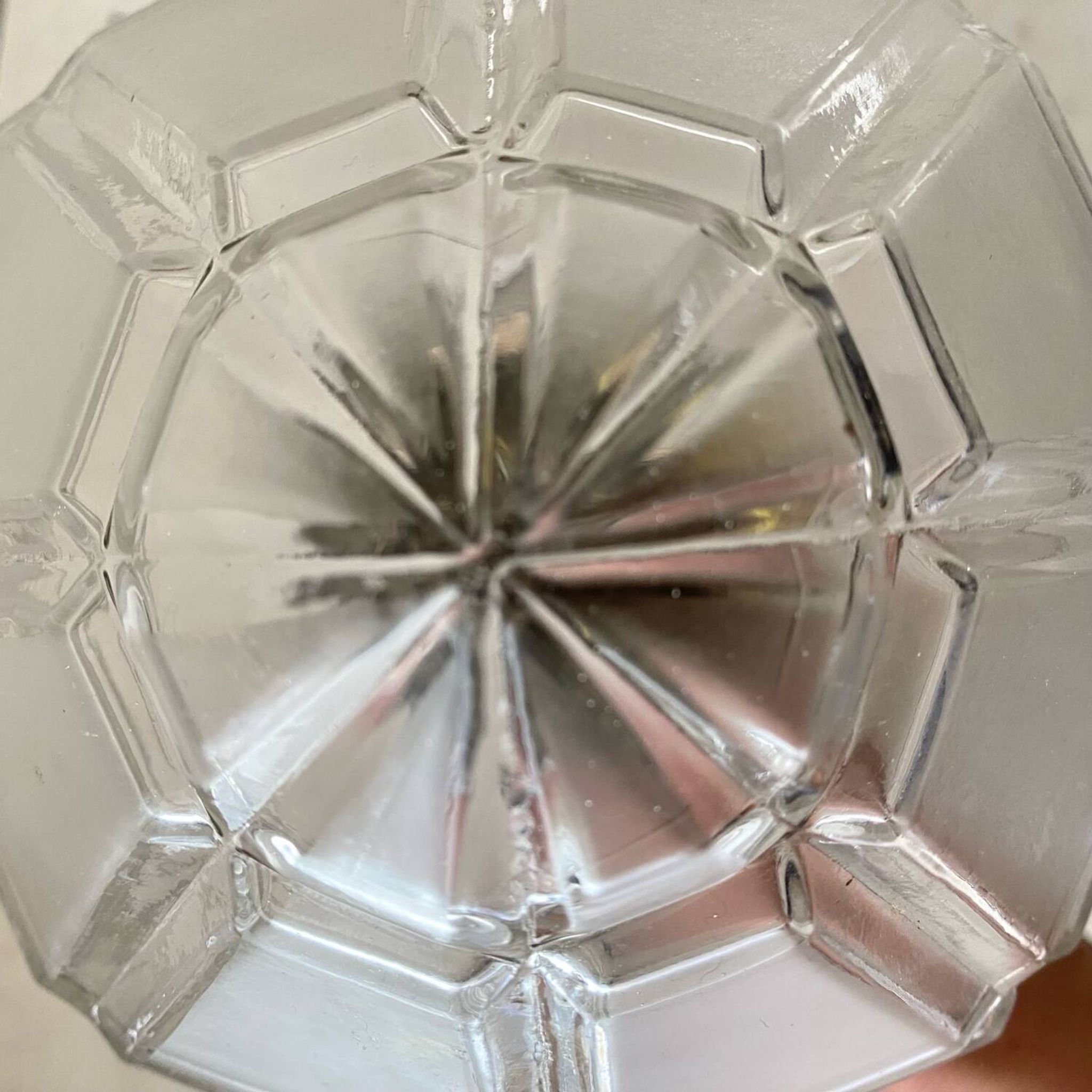 Art Deco glass and chrome pendant light