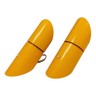 Wall/table lamps, model Phister in yellow colour, designed by Hans Due for Fog & Mørup Denmark