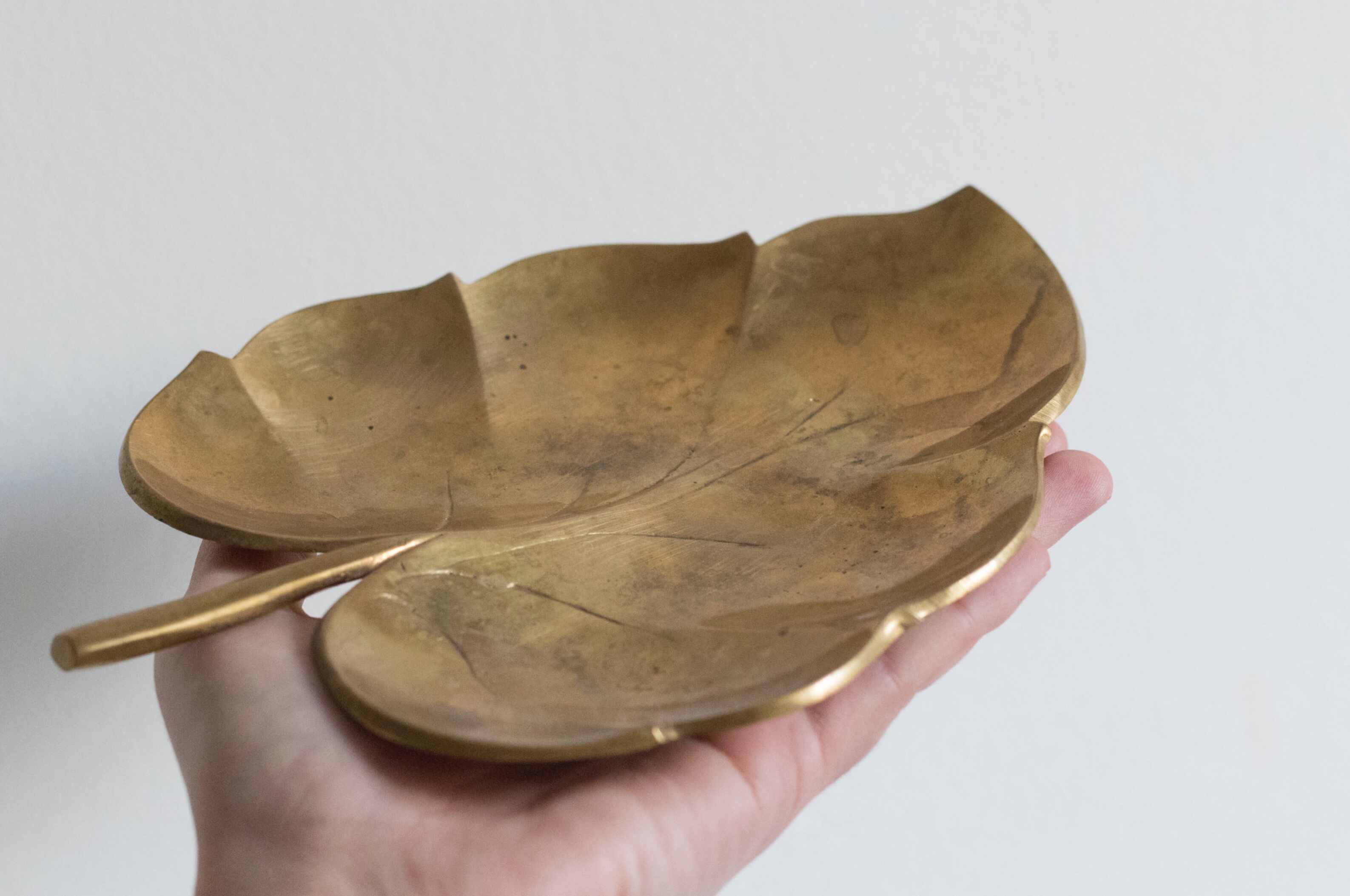 Empty old brass leaf bags