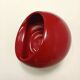 Vintage Spheric Red Glazed Ceramic Ashtray by Gabbianelli, Italy
