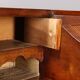 Antique drop-leaf cabinet in maple and bronze, 5 drawers, Italy, 19th century.