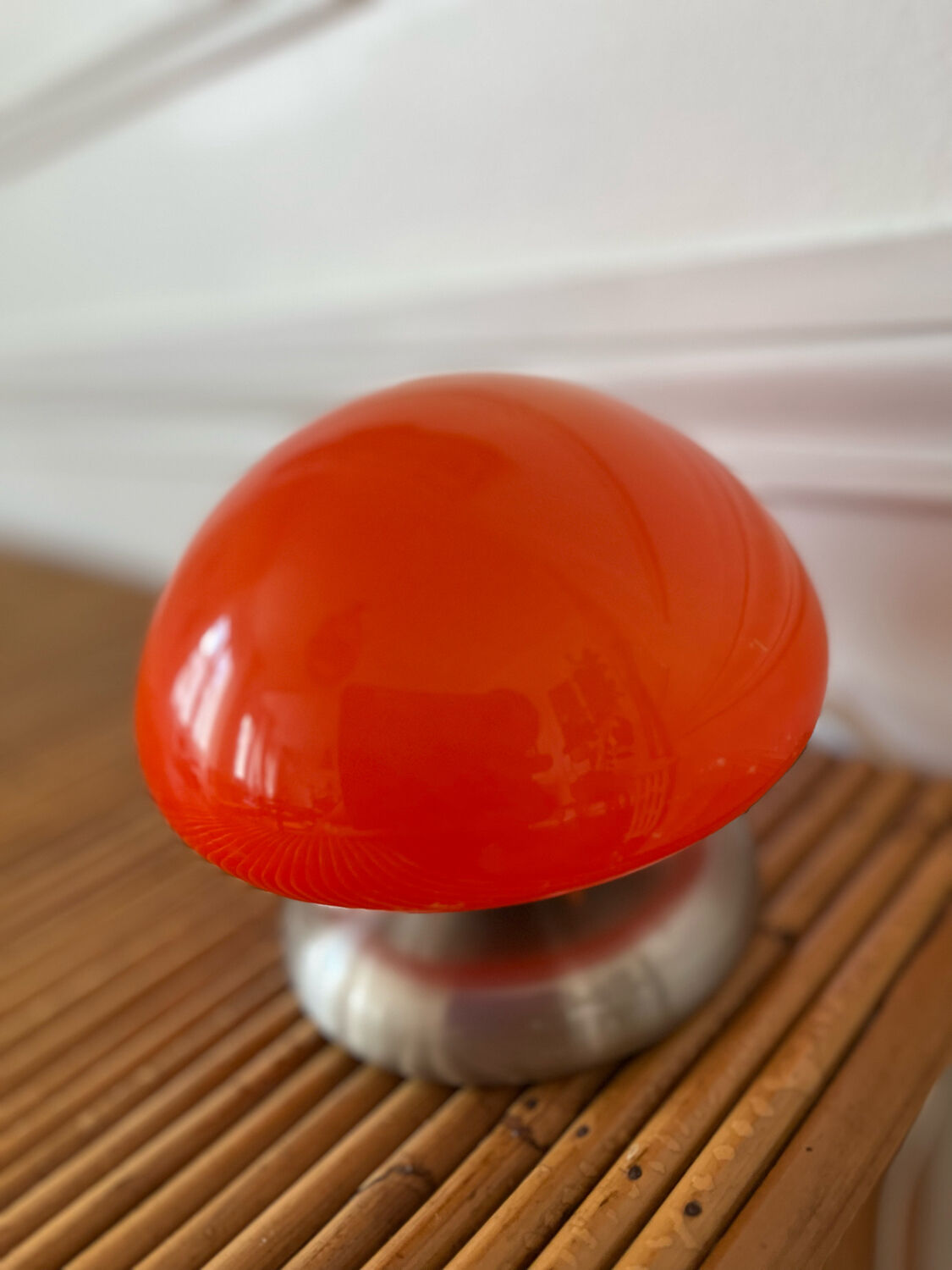 Vintage orange UFO touch lamp