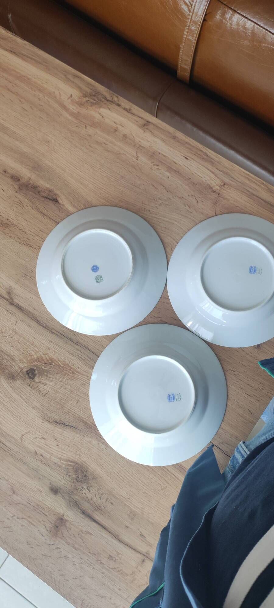Lot de 3 assiettes creuses limoges - jean boyer (circa 1950)