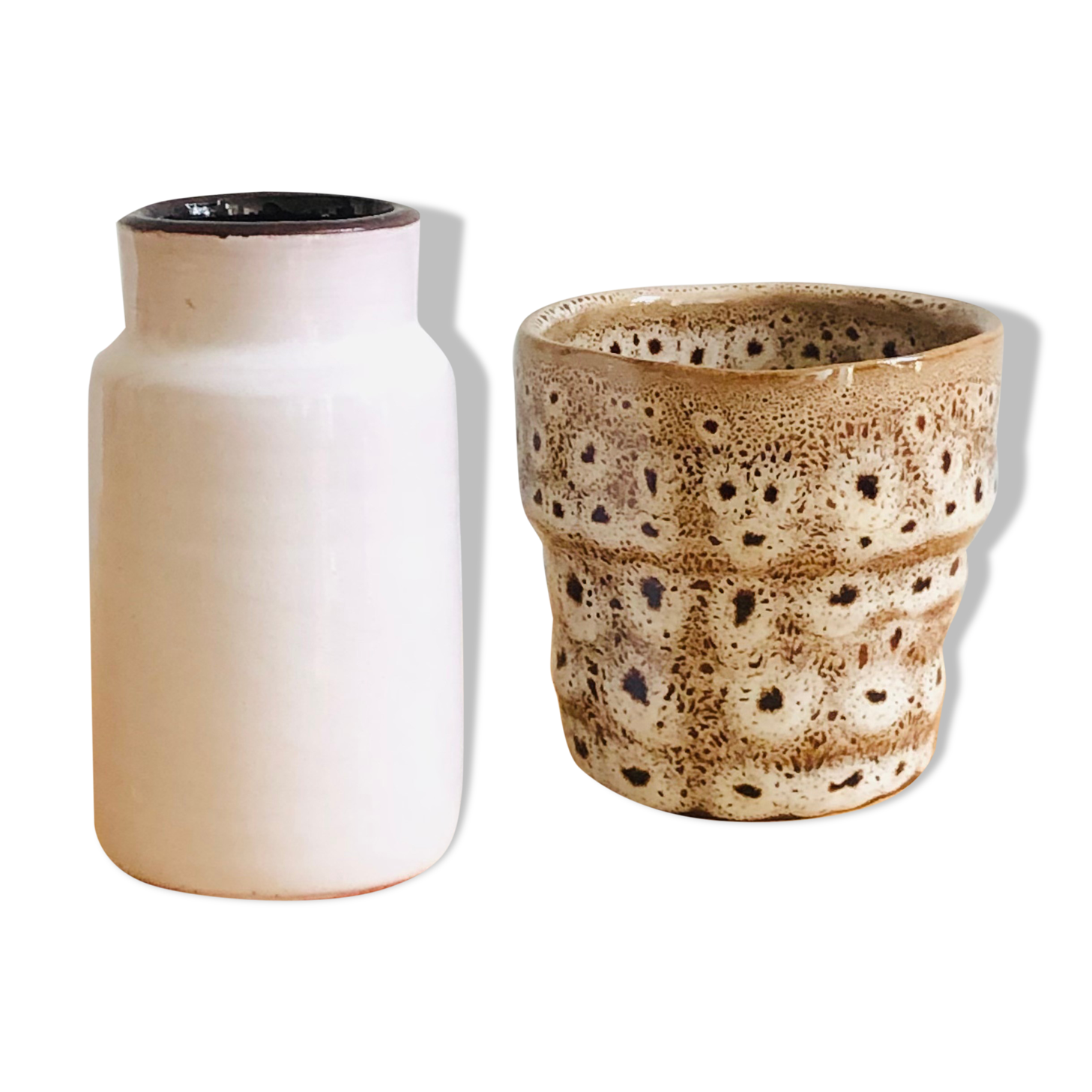 Duo of ceramic pots