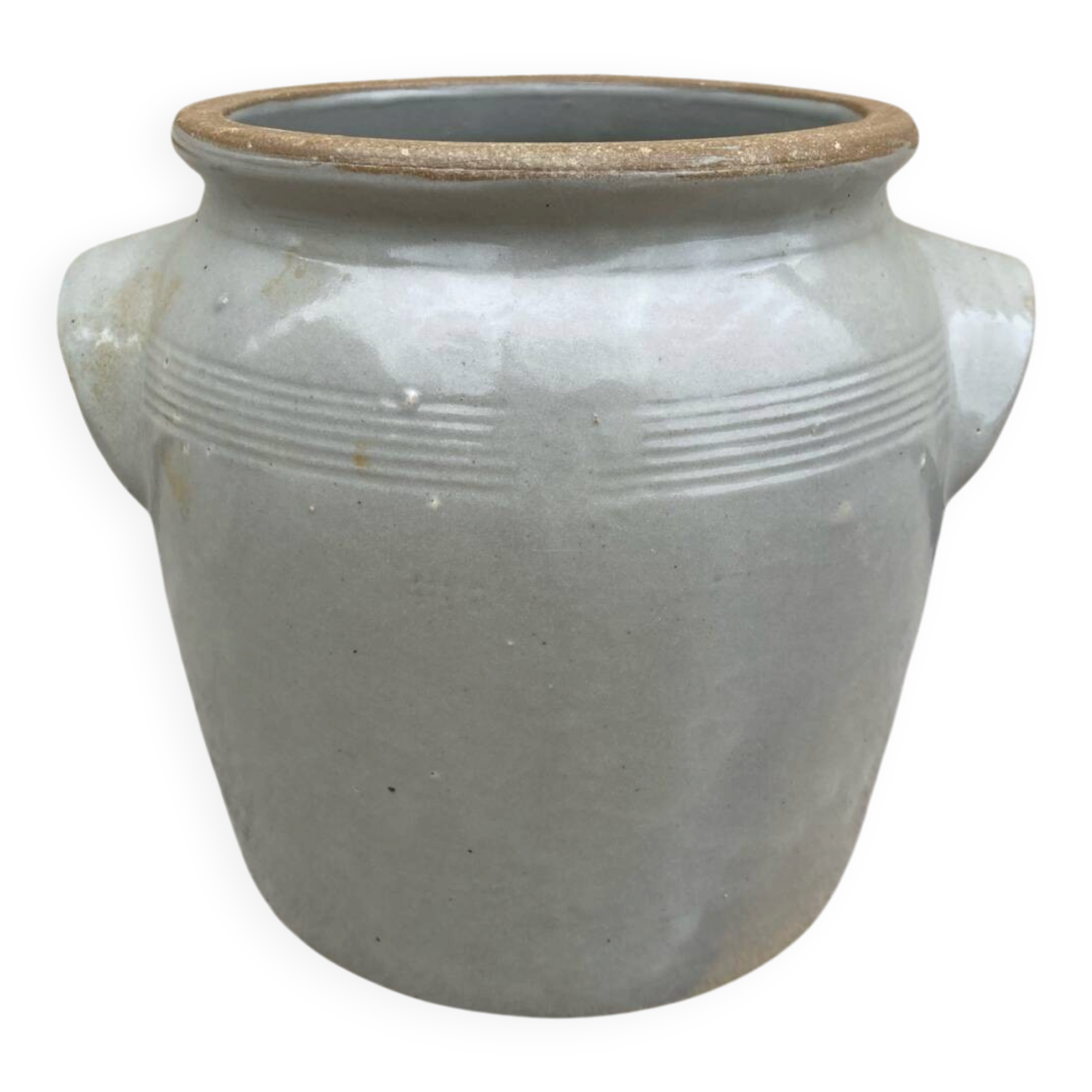 Light grey ceramic jar