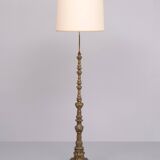 Baroque Revival solid Brass floor lamp France 1950s