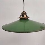 Enameled sheet metal pendant lights