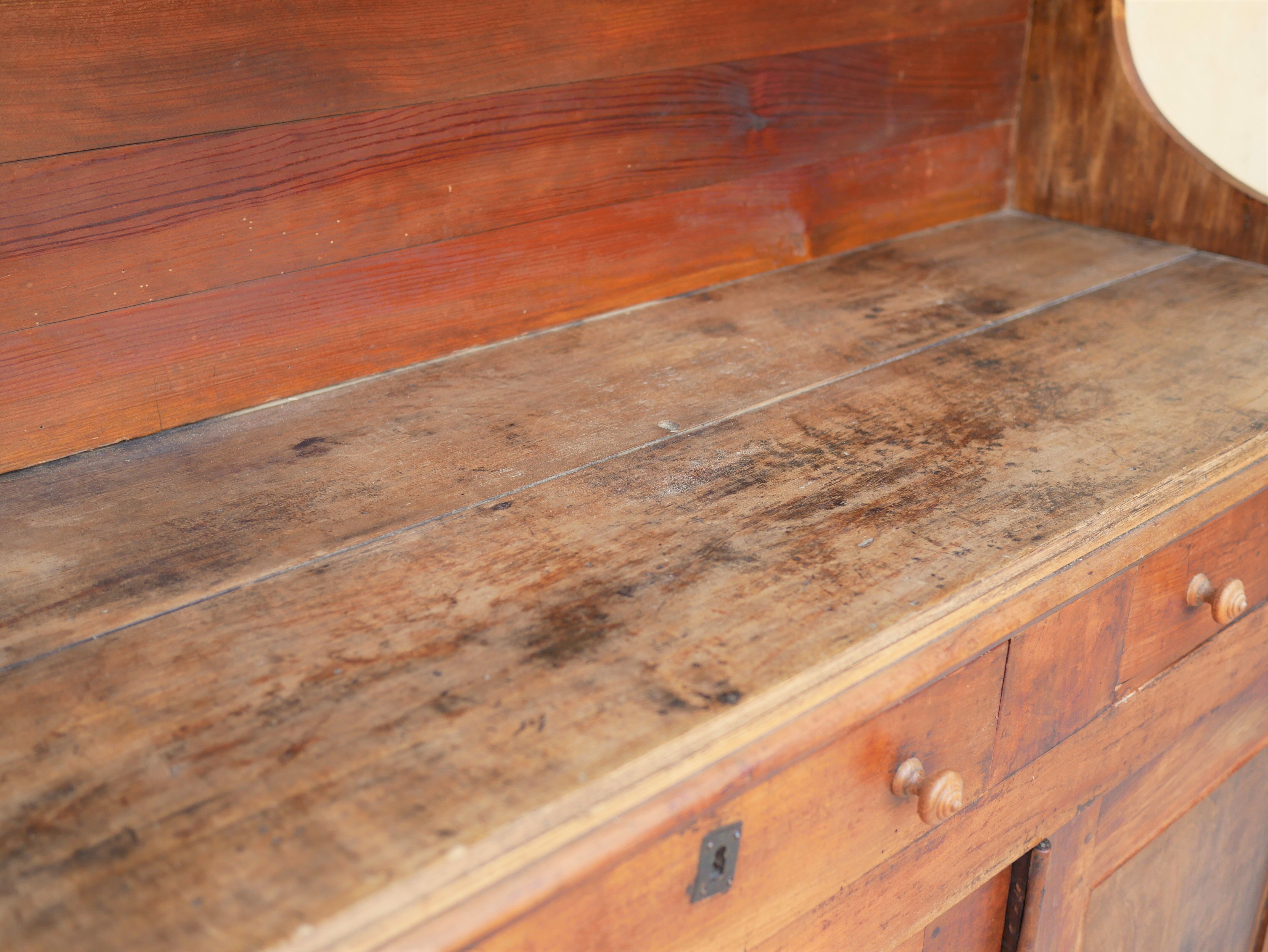 Buffet vaisselier en bois massif