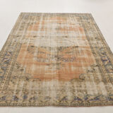 6x9 Old Antique Vintage Rug, 196x270Cm