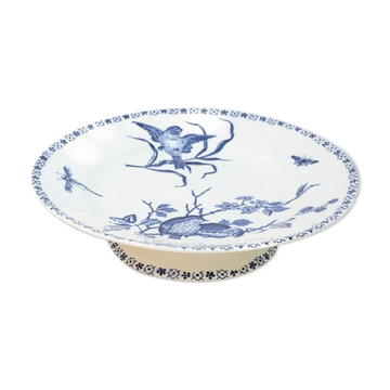 Compotier en porcelaine motif oiseaux