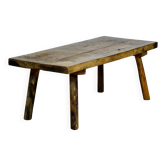 Table de boucherie en chêne vintage
