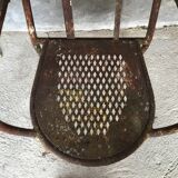 Pair of metal armchairs