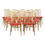 Mid-Century Walnut Dining Chairs, Set of 14, 1960s