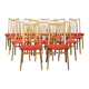 Mid-Century Walnut Dining Chairs, Set of 14, 1960s