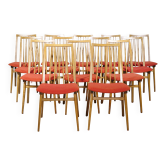Mid-Century Walnut Dining Chairs, Set of 14, 1960s