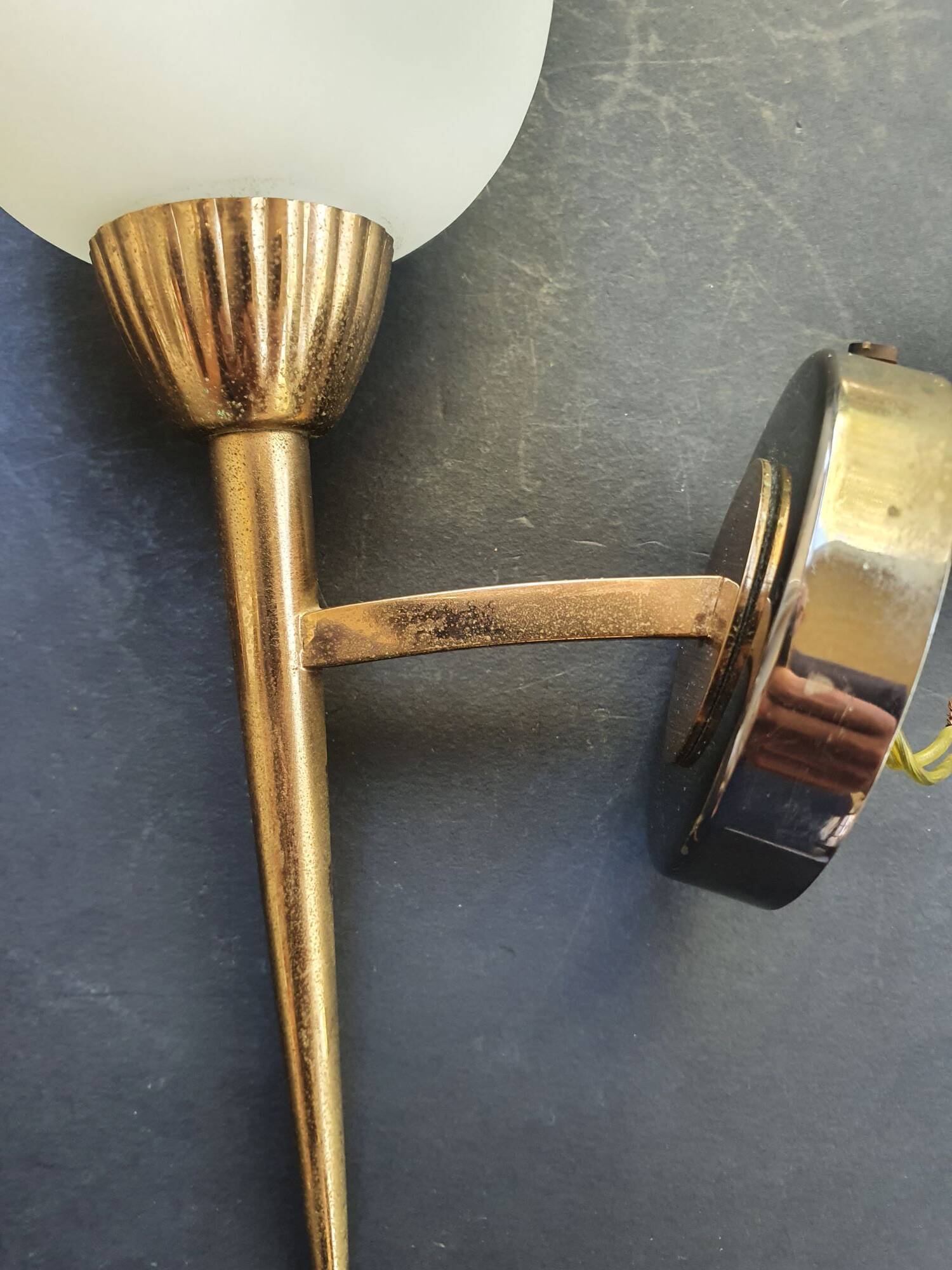 Pair of wall sconces torch style Empire