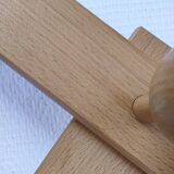 Solid pine crossbar coat rack from the 90s
