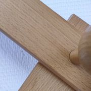 Solid pine crossbar coat rack from the 90s