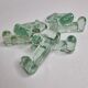 Set of six water glass knife holders from the Biot glassworks, signed