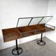 Oak and brass-mounted display cabinet on legs – Circa 1950