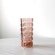 Vintage pink thick glass vase Luminarc France