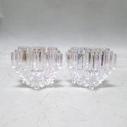 Paire de bougeoirs plexiglas années 70