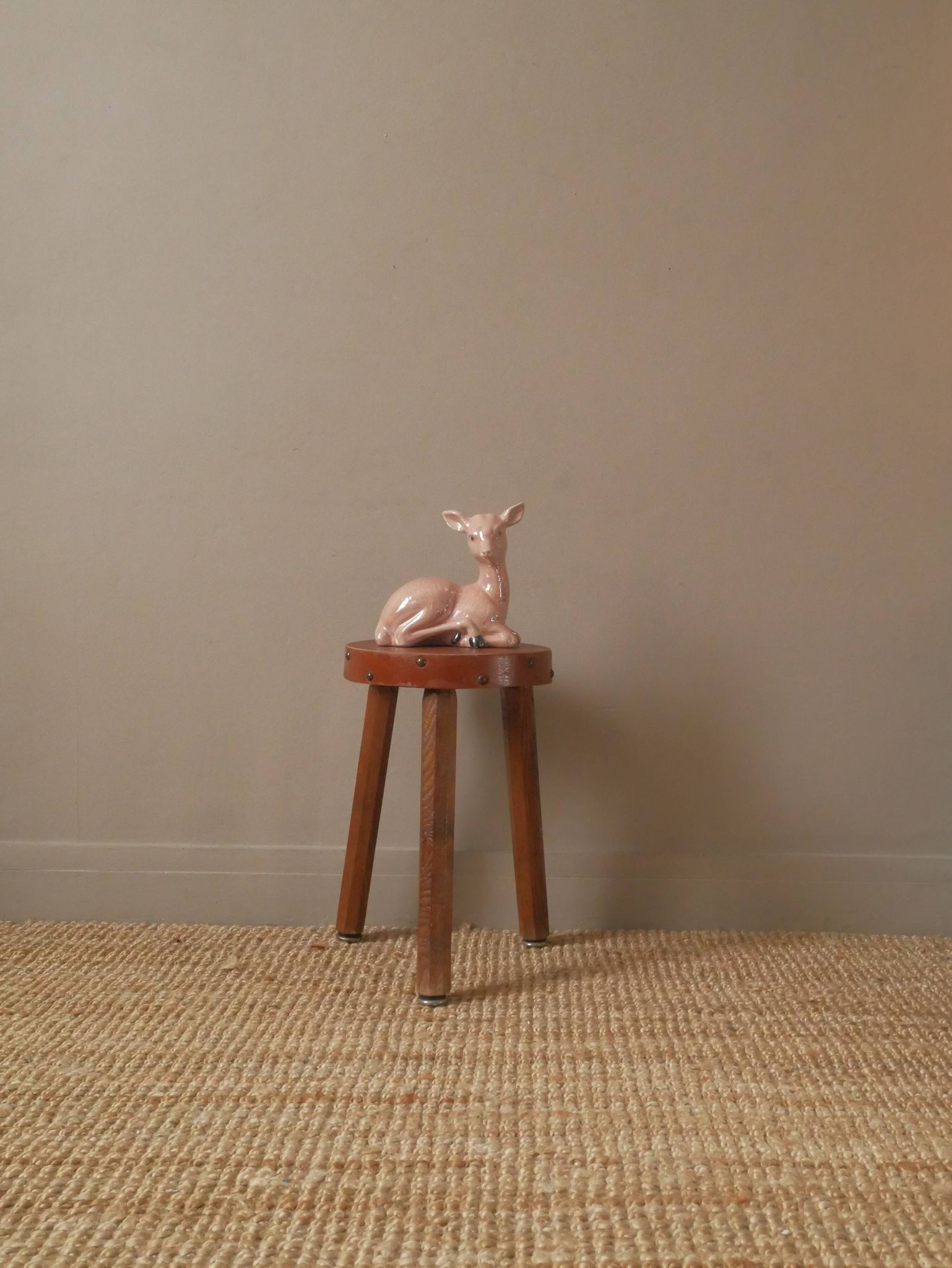 doe ceramic porcelain collection iridescent pink bambi vintage decoration kitsch 50s bohemian child