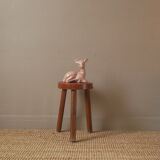biche céramique porcelaine collection rose irisé bambi vintage décoration kitch 50 enfant bohème