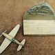 Wooden plane carved on its base, pen holder