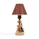 French Art Deco Table Lamp Pink Marble Glass Shepherd Dog