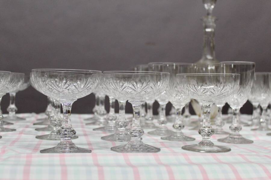 Crystal glass service Saint Louis Model MASSENET 54 pieces