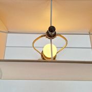 Lampe de table en laiton de Deknudt, Belgique, 1978