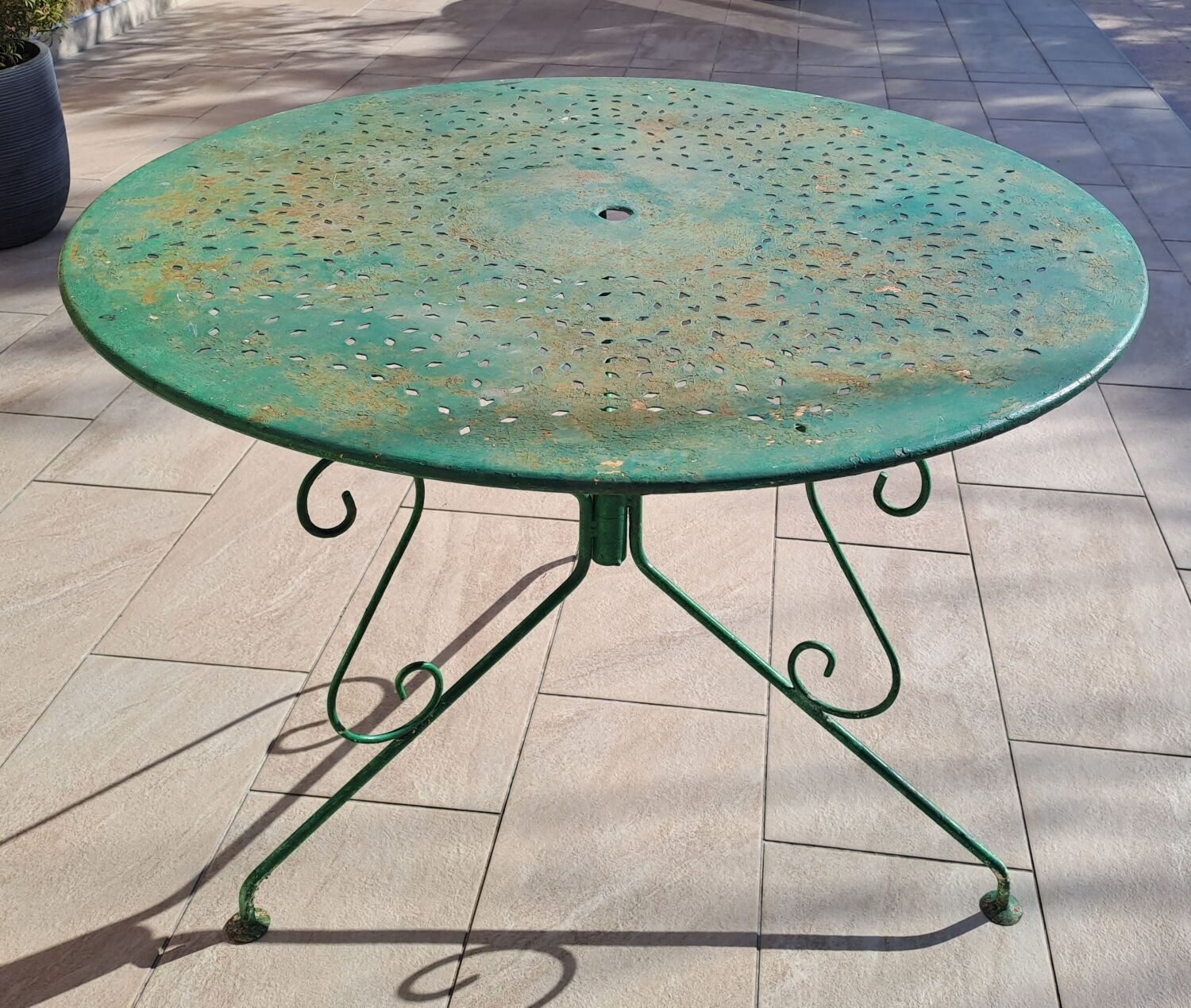 Wrought iron garden table