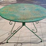 Wrought iron garden table