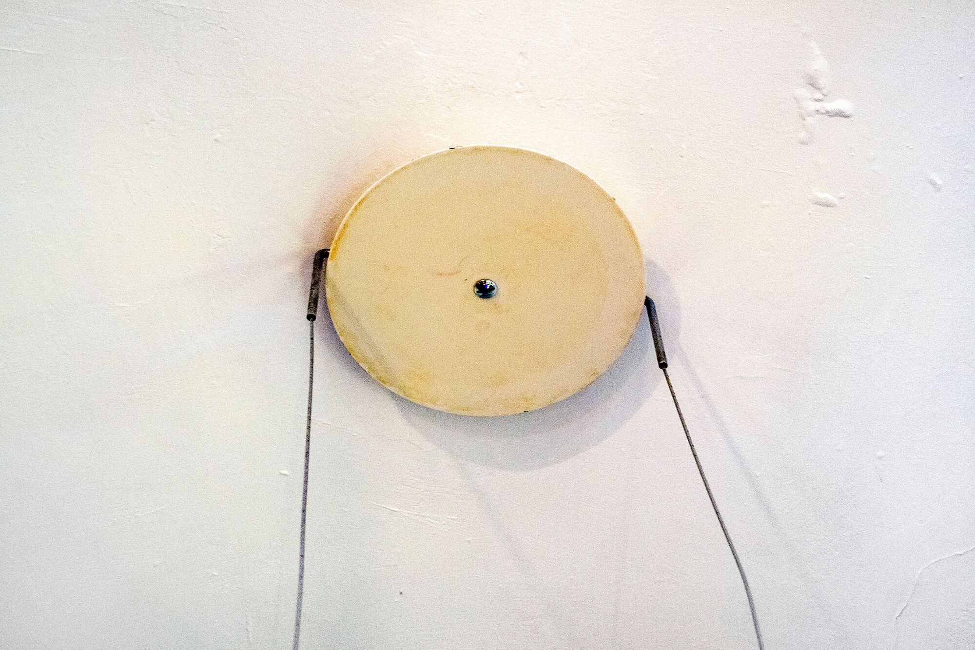 Postmodern glass ceiling lamp by Saporiti Italia Anni '80