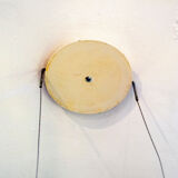 Postmodern glass ceiling lamp by Saporiti Italia Anni '80