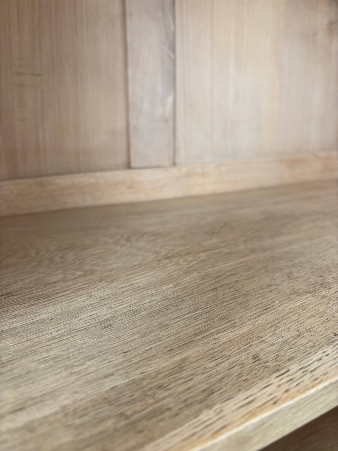 Renovated Parisian art deco solid wood display case