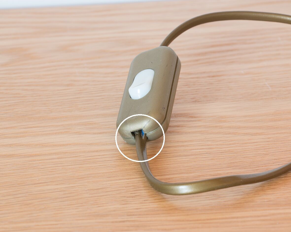 Marble and gold lamp