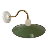 Enamelled sheet metal wall light